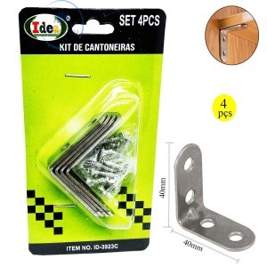 KIT DE CANTONEIRAS 40X40X19X1.5mm (ID-3923C)