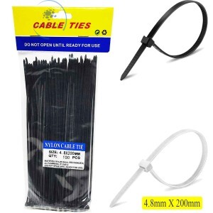 ABRAÇADEIRA EM NYLON 4.8X200mm 100 PEÇAS (N489)