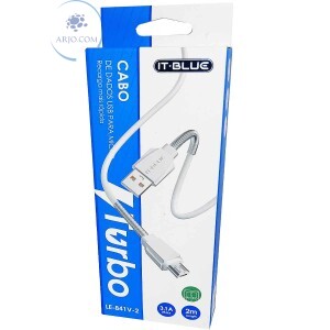 CABO USB TURBO 3.1A V8 2 METROS (LE-841V-2)