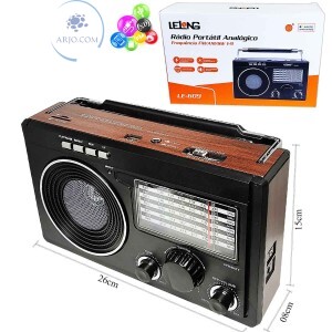 RÁDIO RETRÔ RECARREGÁVEL USB / BLUETOOTH (LE-609)
