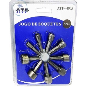 JOGO DE SOQUETES 9 PEÇAS (ATF-4005)
