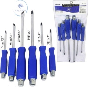 JOGO DE CHAVE FENDA E PHILIPS REFORÇADAS (ATF-2500)