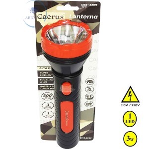 LANTERNA 1 LED RECARREGÁVEL 3w (CRS-3209)