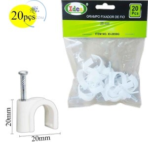 GRAMPO FIXADOR DE FIO 20 PEÇAS (ID-2858G)