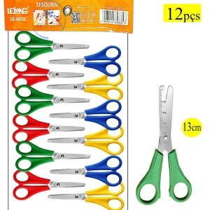 TESOURA MULTIUSO 12 UNIDADES 13cm (LE-6016)