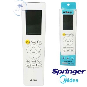 CONTROLE REMOTO AR CONDICIONADO SPRINGER / MIDEA (LE-7315)