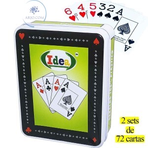 JOGO DE BARALHO COM 144 CARTAS 100% PLÁSTICO (ID-7529B)