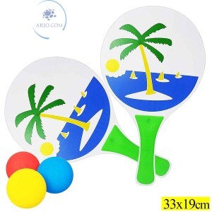 KIT DE FRESCOBOL 5 PEÇAS (ID-6866R)