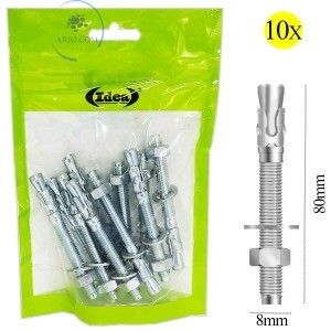 CHUMBADOR PARABOLT KIT 10 UNIDADES 8X80mm (ID-0189P)