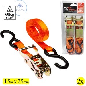 FITA CATRACA PARA PRENDER CARGA 4,5mX25mm (TRY-0024)